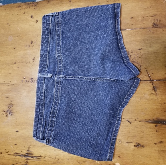 denim blue shorts city streets - Picture 2 of 4